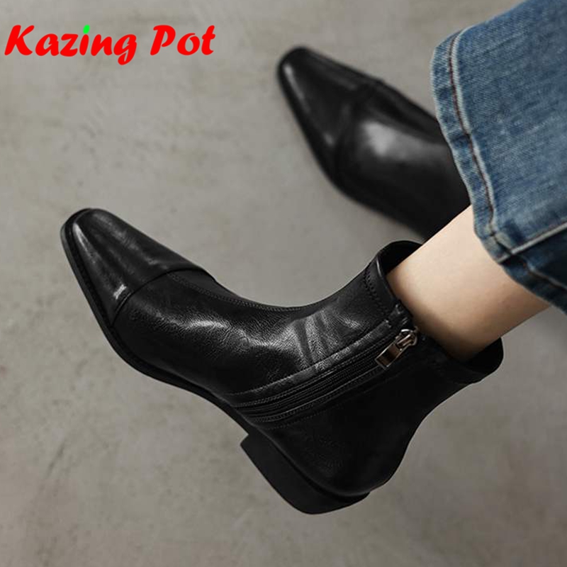 Streetwear Zipper - Krazing Pot Microfiber Chelsea-laarzen met ronde