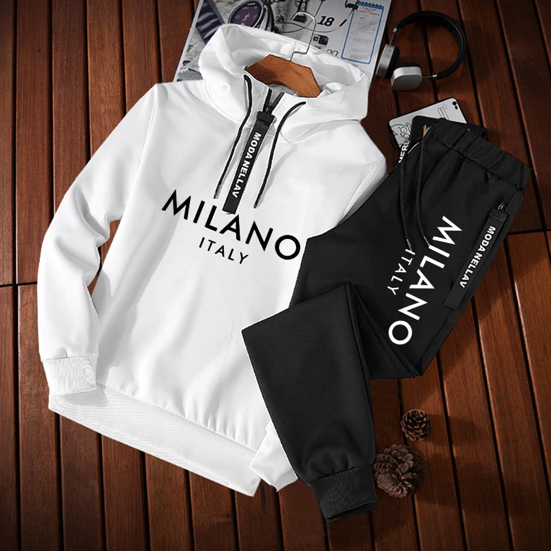 Streetwear Zipper - Mode Heren Trainingspak Casual Half Zip