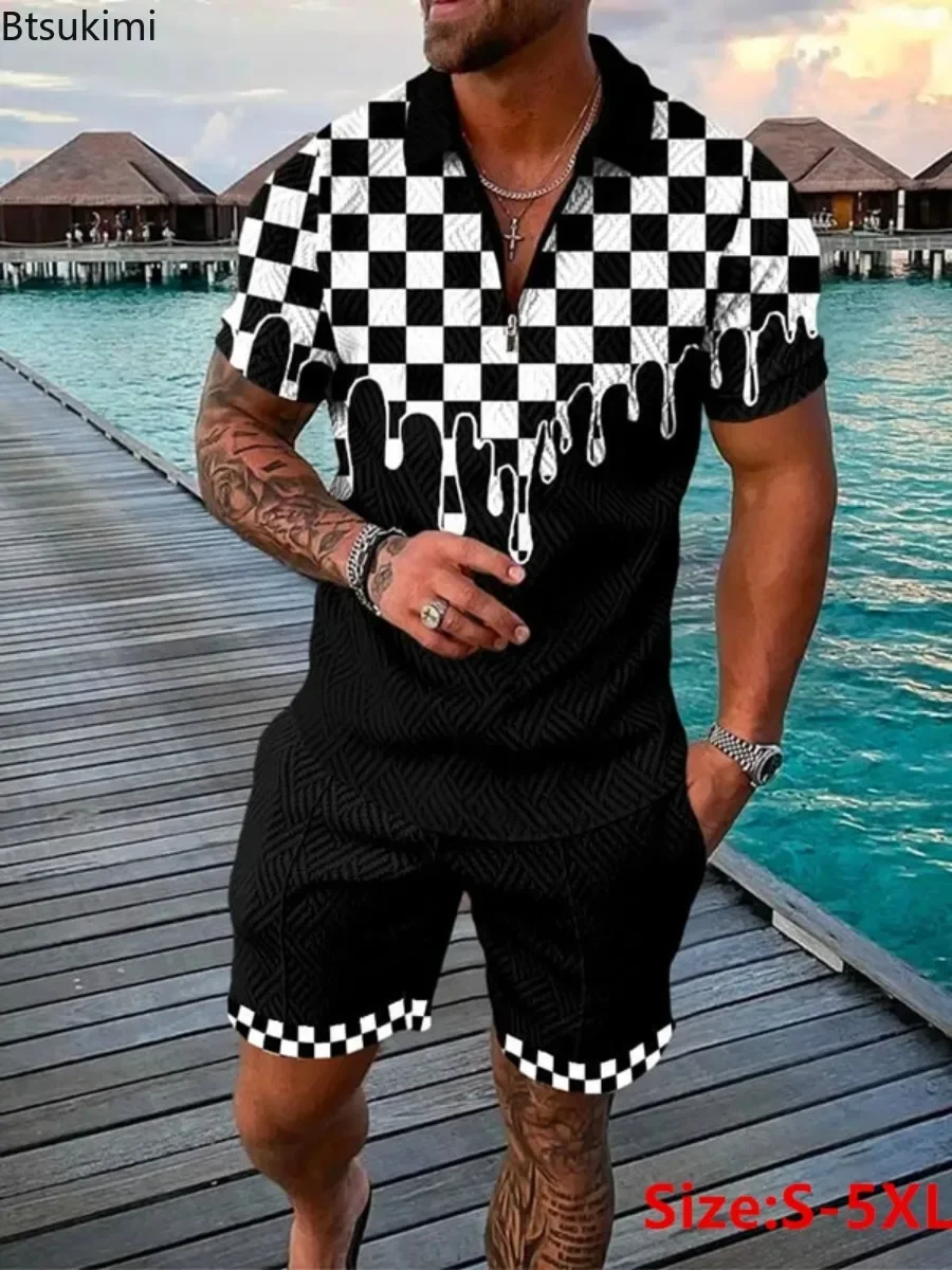Streetwear Zipper - 2026 Heren Zomer Shorts Sets Oversized