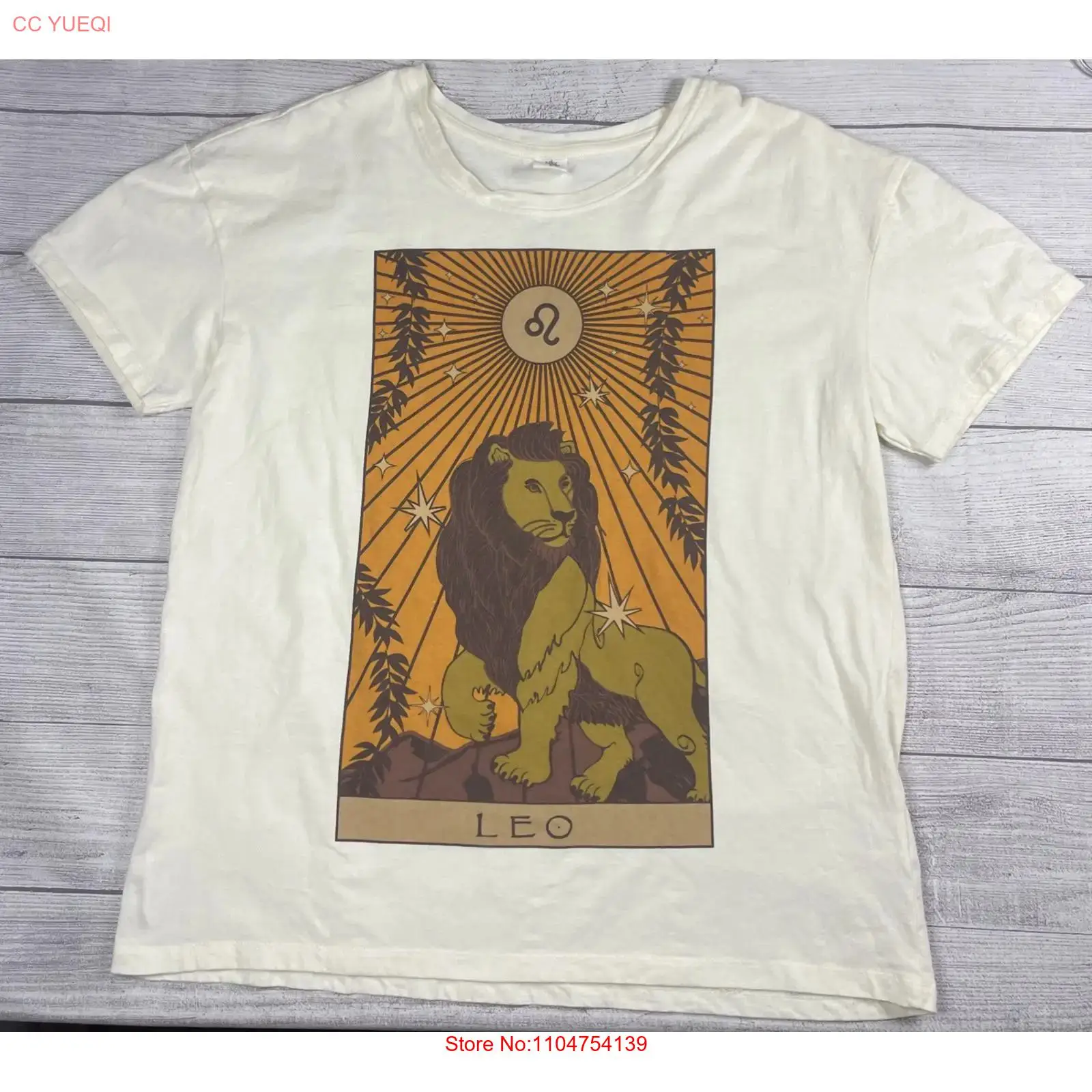 Vtg Y2K Zodiac Leo Lion T-shir - Streetwear Brand La recensie en prijs